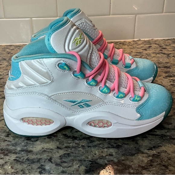 Reebok Other - Reebok Question Mid 'Lemon Zest' Size 4.5 Girls